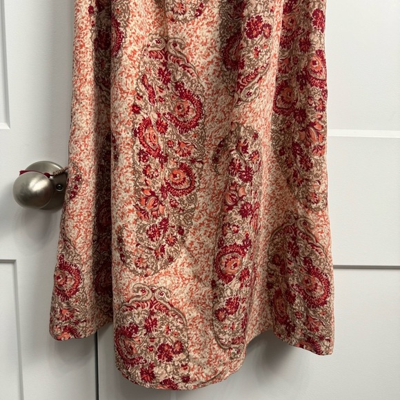 Madewell Silk Cold Shoulder Women's Dress in Watercolor Paisley Print Size Med - Picture 5 of 10